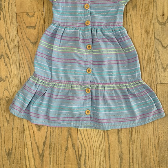 Penelope Mack Girls Blue Dress With Colorful Sparkle Lines Size 4T - Picture 5 of 11